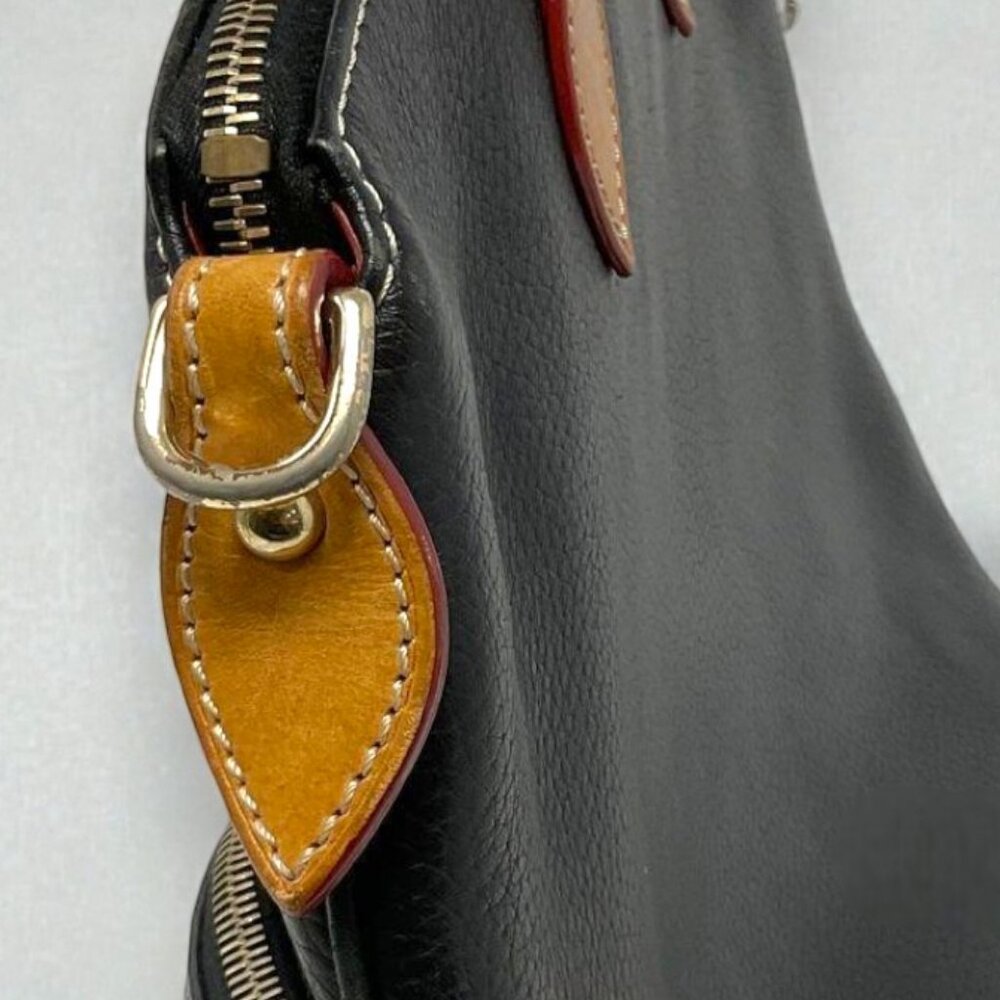 Dooney & Bourke Dillen Black Pebbled Leather Satchel Top Handle Shoulder Bag - Picture 11 of 16
